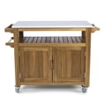 thumbnail image 3 of Pemberly Row Modern / Contemporary Brown Finish Wood Outdoor Cart, 3 of 6