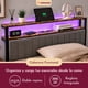 thumbnail image 5 of Base Cama Kingsize Cabecera Repisas Luz Led Usb C Contactos, 5 of 10