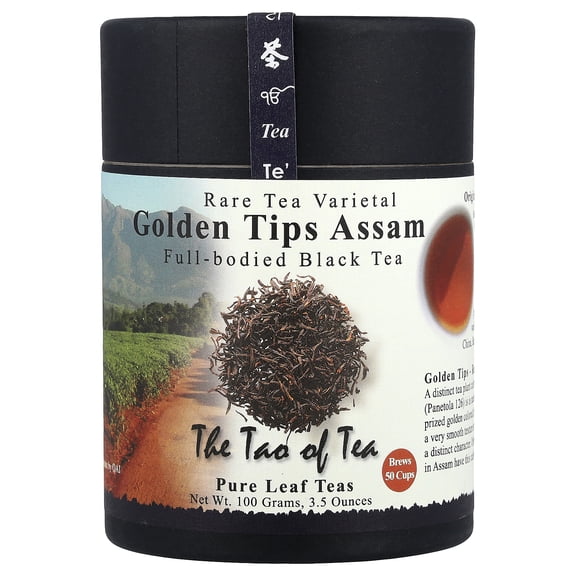The Tao of Tea, Organic Golden Tips Assam Tea, Loose Leaf Tea, 3.5 Oz Tin