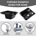 thumbnail image 5 of FLROHA Hair Washing Station Black Hair Wash Bowl Hairdresser Basin Spa Hair Sink Portable Shampoo Basin Beauty Salon Equipment for Home Barbershop Hair Stylist regular, 5 of 8