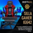 thumbnail image 2 of Silla Gamer Ergonómica IG642 Reclinable hasta 135°  Soporta hasta 120 kg con reposapies y Cojines para Soporte de Cuello y Lumbar Silla de Oficina y Escritorio Ejecutiva, 2 of 8