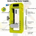 thumbnail image 6 of Hovmgk Door Hinge Installation Kit, Plastic Mortiser Locator for Accurate Hinge Cuts, Adjustable for Round & Square Corners, Easy Setup with Router, Includes Router & Hinge Bits for Precise Mortise, 6 of 8