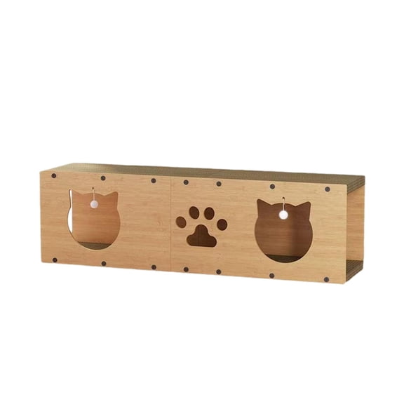 Túnel rascador para gatos, accesorios para mascotas, juguete interactivo, madera, regalos, almohadilla rascadora resistente, cama tipo túnel para S