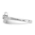 thumbnail image 3 of Solid 14k White Gold VS Diamond heart Ring Band Size 5 (.02 cttw.), 3 of 6