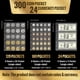 thumbnail image 2 of Álbum encuadernador Coin Collection con 300 bolsillos para monedas y 24 bolsillos para billetes, 2 of 6