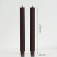 thumbnail image 2 of PAMELIFE 2 Pack | 10" Premium Unscented Ribbed Wick Taper Candles, Tall Ribbon Wax Dinner Unscented Modern Home Décor Soy Wax Handmade 12 Hours candlesticks (Black), 2 of 5