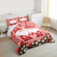 thumbnail image 3 of Homewish Happy Valentine'S Day Full Size Comforter Sets,Kawaii Cartoon Gnome Bedding Comforter Set,Cute Colorful Flower Bedding Sets For Gtirls Teens,Super Cozy Room Decor Reversible,3 Pieces, 3 of 8