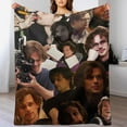 thumbnail image 3 of Spencer Reid 40""x50"" Thow Blanket Super Soft Micro Wool Blanket Sofa Comfortable Warm Flannel Blanket Bed Living Room Merchandise Gift Party Decor, Style, 3 of 6