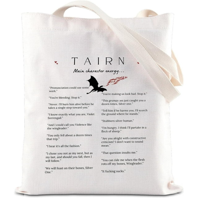 4th Wing Merch Shoulder Bag Dragon Rider Inspired Gift FW Bookish Merchandise Fantasy Reader Gift