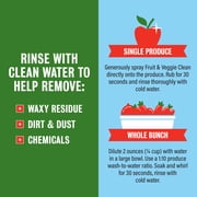 Rebel Green Fruit & Veggie Wash - Natural Produce Wash - Plant-Based Vegetable Wash - Fruit and Vegetable Wash with No Aftertaste - Sustainable Food Wash - 32oz Refill 2 Pack