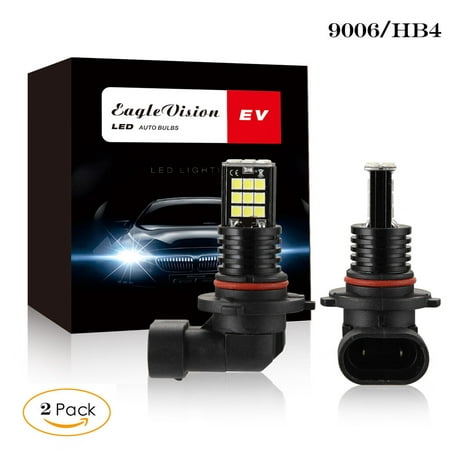 

Ounabing 2pcs 9006 3030 24 SMD LED RGB Car Headlight Fog Lamp Bulb Light 24W 6000K