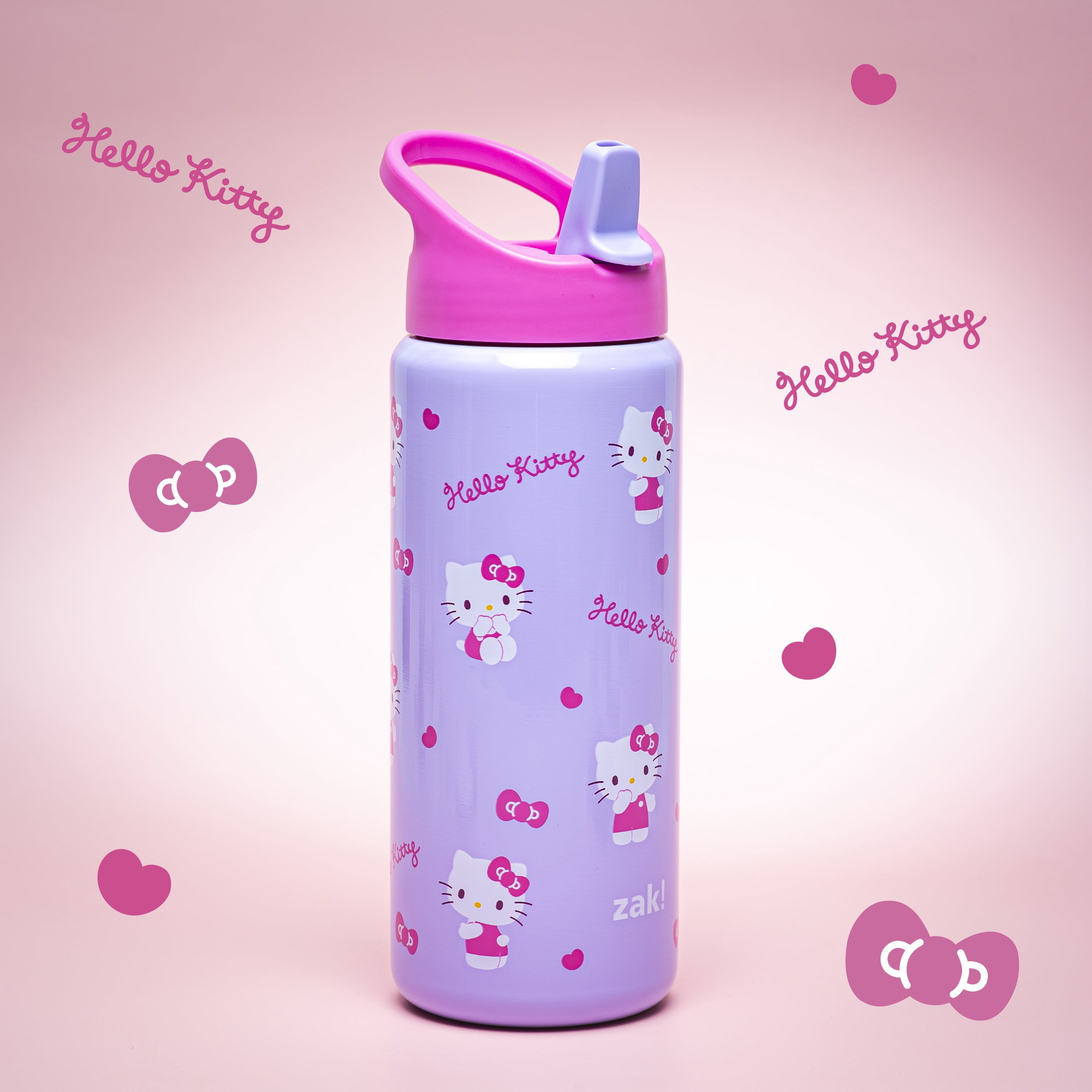 Zak Designs 20oz Hello Kitty Stainless Steel Clutch