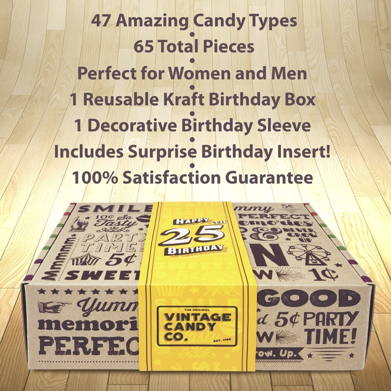 VINTAGE CANDY CO. 25TH BIRTHDAY RETRO CANDY GIFT BOX - 1996 Decade