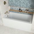 thumbnail image 3 of Streamline NAL-5580-PBR 60 in. x 32 in. Acrylic Right-Hand Drain Alcove Bathtub in Glossy White With External Drain in Polished Brass, 3 of 10