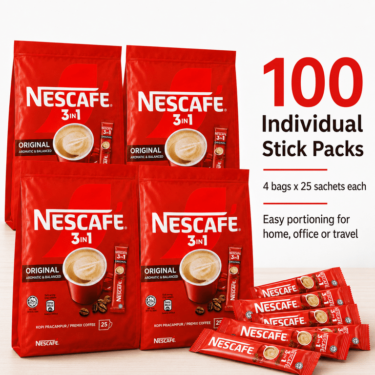 Free Shipping! NESCAFÉ 3-in-1 Original Premix Instant Coffee