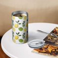 thumbnail image 3 of 20oz Coffee Tumblers Yellow Lemon Fruits White Pattern Stainless Steel Vacuum Insulated Travel Tumbler Coffee Cups Mug with Lid and Straw with Cleaning Brush for Cold & Hot Drinks, 3 of 5