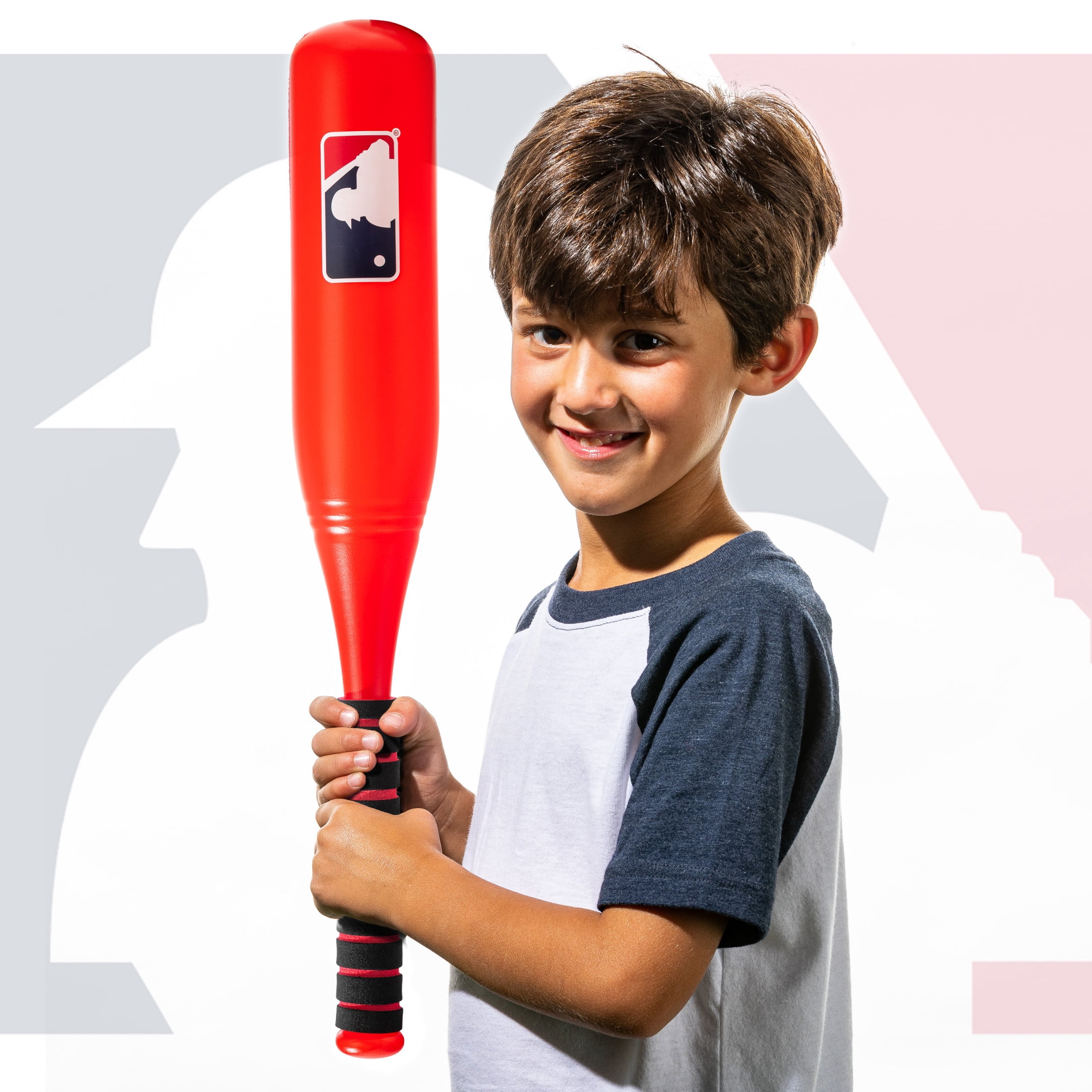 Franklin Sports MLB Jumbo Kids Plastic Baseball Bat - Backyard Baseball Bat with Large Barrel for Kids + Toddlers - Kids Fat Plastic Bat - Red