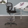 thumbnail image 2 of Studio Designs Riviera Drafting Chair with Arms and Foot Ring- Black, 2 of 8