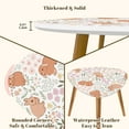 thumbnail image 6 of Triangle Nesting Coffee Table Set of 2 Easter bunny floral pattern beige color Baby rabbit sitting tiny End Table Modern Minimalist Side Table Set for Living Room Bedroom, 6 of 8