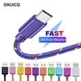 thumbnail image 2 of Cable USB tipo C Nylon trenzado 1M 2M 3M Sincronización de datos Carga rápida Cable USB C para Samsung S9 S10 Xiaomi mi8 Huawei P30 Tipo-c Tan Jianjun unisex, 2 of 2