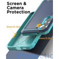 thumbnail image 3 of KOMI for Samsung Galaxy S24/S25 Case with Glass Screen Protector,Heavy Duty Drop Protection Full Body Rugged Shockproof Military Protective Tough Durable Cover for Galaxy S24/S25 6.1" 5G 2025 Blue, 3 of 5