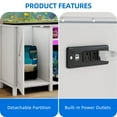 thumbnail image 4 of Uforic Fish Tank Stand with Electrical Sockets, Cabinet for 55-75 Gallon Aquarium, RGB Lighting Strip Ideal for Turtle Enclosure, Lizard Habitat, Supports up to 900 Pounds, White, 4 of 10