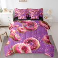 thumbnail image 1 of YST Pink Donut 7-Piece Bedding Set, Queen Size, Purple Pink, 1 of 4