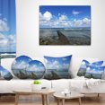 thumbnail image 3 of Designart Rocky Coast along Pacific Ocean - Seashore Throw Pillow - 16x16, 3 of 4