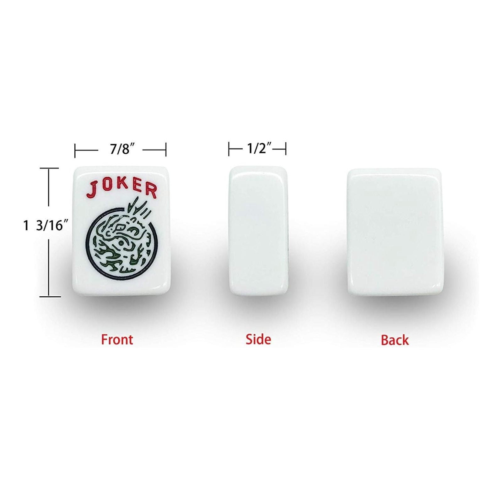 American Mahjong Set - Black Soft Bag - 166 White Engraved Tiles, 4 All-in-One Rack/Pushers Western Mah Jongg Game Set