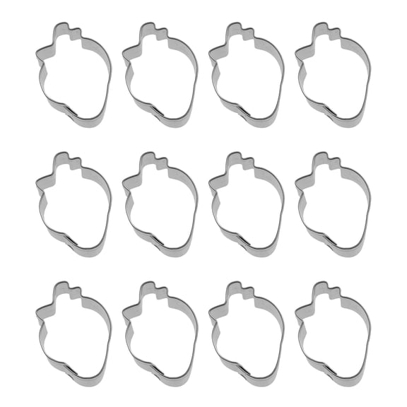 Mini Strawberry Dozen Cookie Cutters 1.5 inches/each F1011-W12 - The Cookie Cutter Shop - Tin Plate Steel