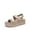 NUDE, variant on Women's Platform Wedge Sandals with Adjustable Straps and Arch Support Footbed