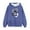 Dark Blue, variant on Qingpeng Kids Girls Casual Heart Print Long Sleeve Pullover Hoodie Sweatshirt Tops