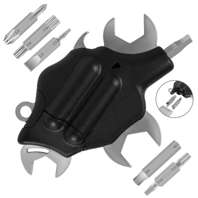 TFixol Portable Animal Shape Multi-purpose Combination Tools Keychain Multi-tools 6-in-1 Multifunctional Wrench & Drill Bit Kit Screwdriver Bits & Inner Hexagon Wrench Bottle Opener Portable for Outdo
