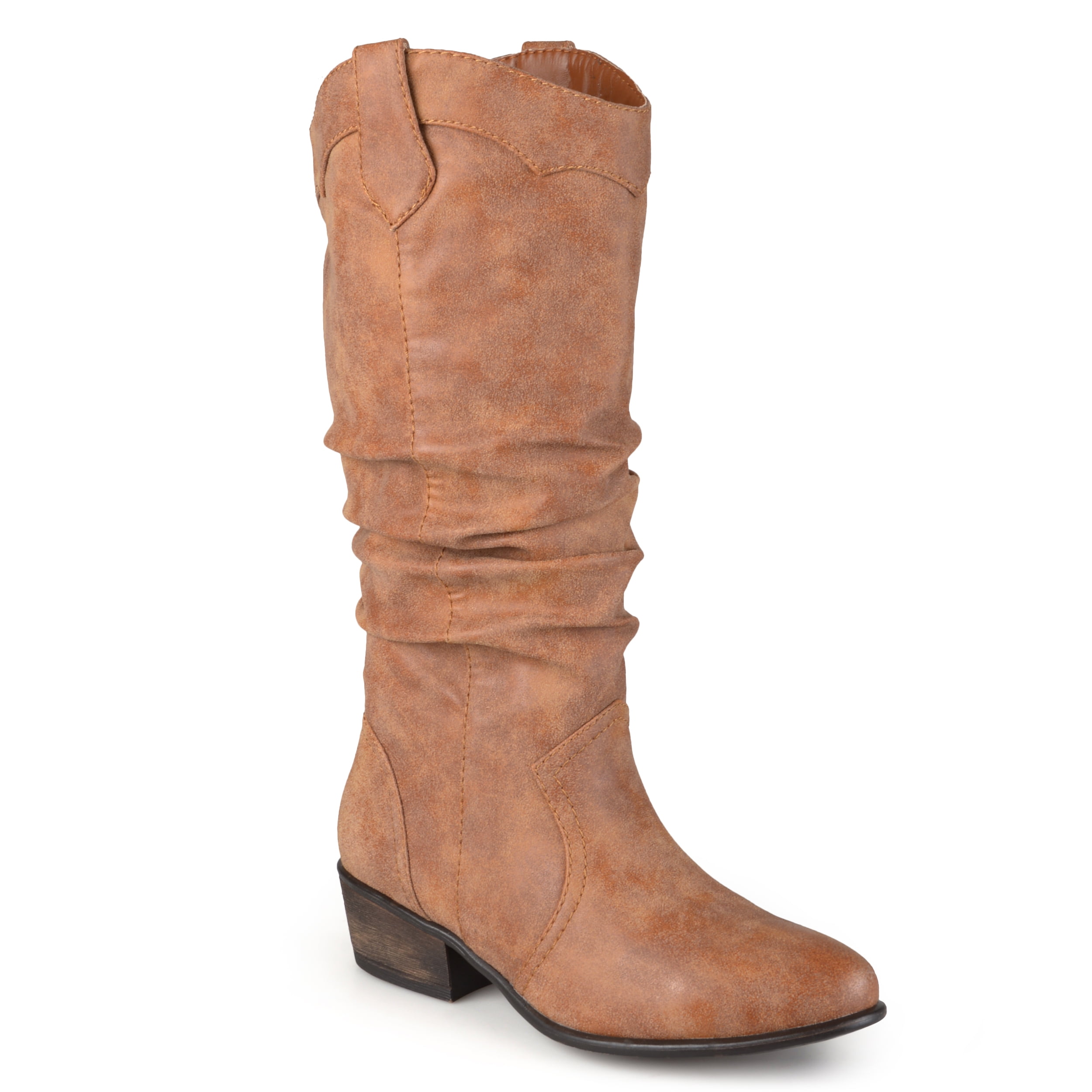 brown slouch riding boots