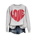 thumbnail image 3 of Patlollav Womens Valentine's Day Long Sleeve Sweatshirts, 3 of 6