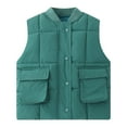 thumbnail image 1 of Kovlvoll Toddler Baby Clothes Girl Down Jacket Vests Sleeveless Thick Thermal Boy Solid Color Waistcoat with Pockets, 1 of 6