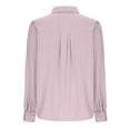thumbnail image 5 of vdgthytj Women's Button down Shirts Striped Lantern Long Sleeve Blouse Casual Loose Work Office Tops, 5 of 7