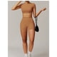 thumbnail image 4 of Conjuntos de entrenamiento for mujer, 2 piezas, sujetador deportivo, camiseta sin mangas, polainas de cintura alta, gimnasio, Yoga, ropa activa, Top de entrenamiento for mujer, 4 of 7