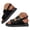 Black, variant on Cork Sandals with Back Strap for Women Adjustable Double Buckle Arch Support Slip on Open Toe Summer Flat Slide Shoes Brown Size 8.5