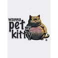 thumbnail image 3 of MyMoodTee Wanna Pet My Kitty, Graphic Cotton T-shirt, 3 of 9