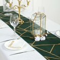 thumbnail image 2 of Efavormart 9FT Hunter Emerald Green Geometric Table Runner With Gold Foil Patterns, 2 of 11