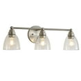 thumbnail image 2 of 26" Brushed Nickel Vanity Light, 3-Light Bathroom Fixture with Clear Glass Shades, 2 of 8