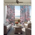 thumbnail image 6 of Pink Summer Spring Floral Blackout Curtains for Bedroom Living Room Darkening Curtains 63 Inches Long Farmhouse Flowers Window Curtain 2 Panels Set Insulated Window Treatment Grommet Drapes 52"x63", 6 of 9