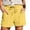 v#45Yellow235, variant on Rggeeun Women Shorts Solid Color Soft Breathable Knit Wide Leg Above Knee with Side Pockets & Adjustable Tie Loose for Summer Everyday Use Casual Bottoms,Red,M