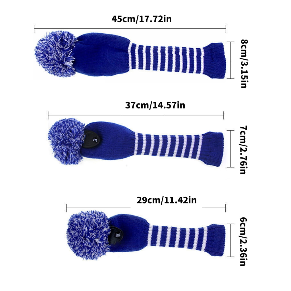 3lots Durability Golfs Headcover Scratch Resistant Golfs Headcover Driver Covers for Driver Fairways Hybrids
