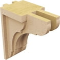 thumbnail image 5 of 4"W x 4"D x 8"H Wide Bryant Rough Cedar Woodgrain TimberThane Corbel, Primed Tan, 5 of 6