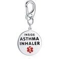 thumbnail image 5 of Divoti 1.25" DOUBLE-SIDED ASTHMA INHALER INSIDE Bag Tag -Quick Clip - Entirely Surgical Stainless Steel, 5 of 5