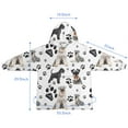 thumbnail image 7 of Schnauzer Dogs with Paw Blanket Hoodies for Kids 6-13YR Oversize Wearable Blanket Hoodies for Boys Girls Teens, 7 of 7