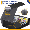thumbnail image 2 of Eurhowing Trading Card Storage Box 2600+, Large Deck Case with Magnetic Closure & Dividers, PU Leather Card Holder Organizer for Magic Sports Game Cards, Black, 2 of 10
