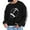 Black, variant on Men's Loose Rugby Print Crewneck Sweatshirts Long Sleeve Casual Pullover Workout Tee Shirt Tops